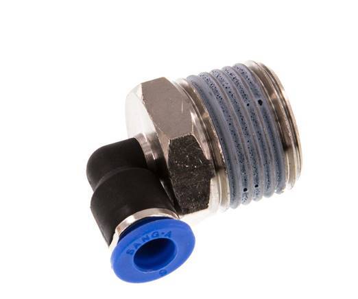 6mm x R1/2'' 90 graden L-verbinding Messing/PA 66 Insteekfitting Buitendraad Kort Draaibaar NBR [2 Stuks]