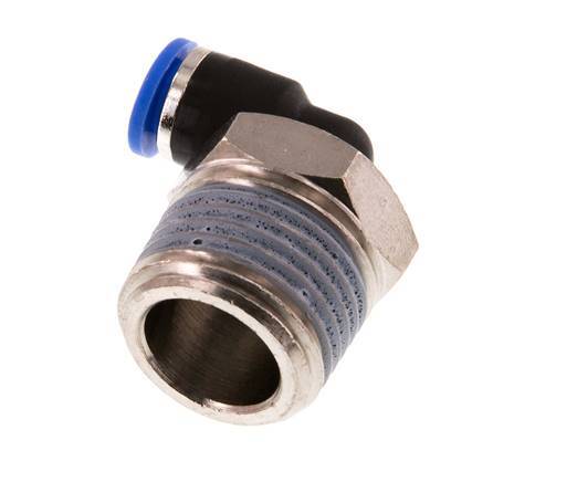 6mm x R1/2'' 90 graden L-verbinding Messing/PA 66 Insteekfitting Buitendraad Kort Draaibaar NBR [2 Stuks]