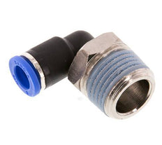 8mm x R1/2'' 90 graden L-verbinding Messing/PA 66 Insteekfitting Buitendraad Kort Draaibaar NBR [2 Stuks]