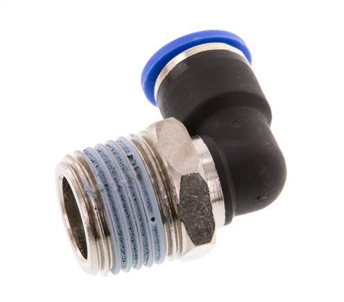 10mm x R1/2'' 90 graden L-verbinding Messing/PA 66 Insteekfitting Buitendraad Kort Draaibaar NBR [2 Stuks]