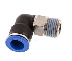 14mm x R1/2'' 90 graden L-verbinding Messing/PA 66 Insteekfitting Buitendraad Kort Draaibaar NBR