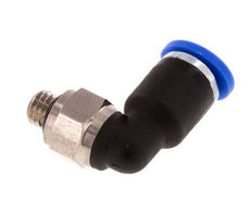 3mm x M 5 90 graden L-verbinding Messing/PA 66 Insteekfitting buitendraad Kort Draaibaar NBR [5 Stuks]