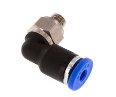 3mm x M 5 90 graden L-verbinding Messing/PA 66 Insteekfitting buitendraad Kort Draaibaar NBR [5 Stuks]