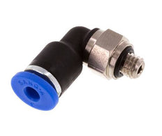 3mm x M 5 90 graden L-verbinding Messing/PA 66 Insteekfitting buitendraad Kort Draaibaar NBR [5 Stuks]