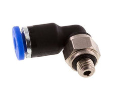 3mm x M 5 90 graden L-verbinding Messing/PA 66 Insteekfitting buitendraad Kort Draaibaar NBR [5 Stuks]