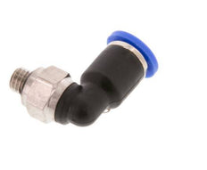 4mm x M 5 90 graden L-verbinding Messing/PA 66 Insteekfitting Buitendraad Kort Draaibaar NBR [2 Stuks]