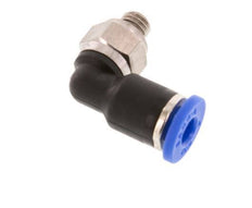 4mm x M 5 90 graden L-verbinding Messing/PA 66 Insteekfitting Buitendraad Kort Draaibaar NBR [2 Stuks]