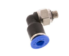 4mm x M 5 90 graden L-verbinding Messing/PA 66 Insteekfitting Buitendraad Kort Draaibaar NBR [2 Stuks]