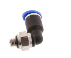 4mm x M 5 90 graden L-verbinding Messing/PA 66 Insteekfitting Buitendraad Kort Draaibaar NBR [2 Stuks]