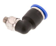 6mm x M 5 90deg Elbow Push-in Fitting with Male Threads Brass/PA 66 NBR Short Sleeve Rotatable [2 Pieces]