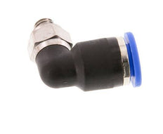 6mm x M 5 90deg Elbow Push-in Fitting with Male Threads Brass/PA 66 NBR Short Sleeve Rotatable [2 Pieces]