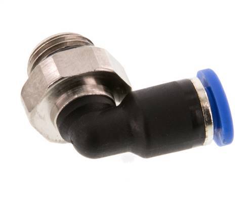 4mm x G1/8'' 90deg Elbow Push-in Fitting with Male Threads Brass/PA 66 NBR Short Sleeve Rotatable [2 Pieces]