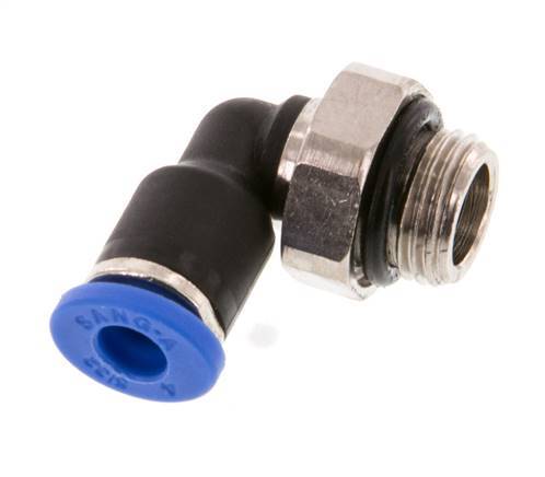 4mm x G1/8'' 90deg Elbow Push-in Fitting with Male Threads Brass/PA 66 NBR Short Sleeve Rotatable [2 Pieces]