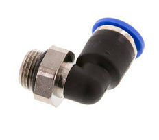 6mm x G1/8'' 90deg Elbow Push-in Fitting with Male Threads Brass/PA 66 NBR Short Sleeve Rotatable [2 Pieces]