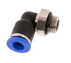 6mm x G1/8'' 90 graden L-verbinding Messing/PA 66 Insteekfitting Buitendraad Kort Draaibaar NBR [2 Stuks]