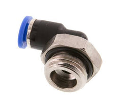 4mm x G1/4'' 90 graden L-verbinding Messing/PA 66 Insteekfitting Buitendraad Kort Draaibaar NBR [2 Stuks]