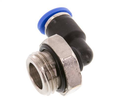 4mm x G1/4'' 90 graden L-verbinding Messing/PA 66 Insteekfitting Buitendraad Kort Draaibaar NBR [2 Stuks]