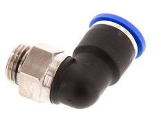 10mm x G1/4'' 90deg Elbow Push-in Fitting with Male Threads Brass/PA 66 NBR Short Sleeve Rotatable [2 Pieces]