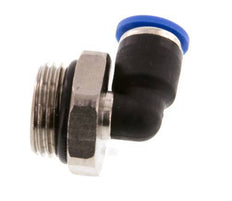 6mm x G3/8'' 90deg Elbow Push-in Fitting with Male Threads Brass/PA 66 NBR Short Sleeve Rotatable [2 Pieces]