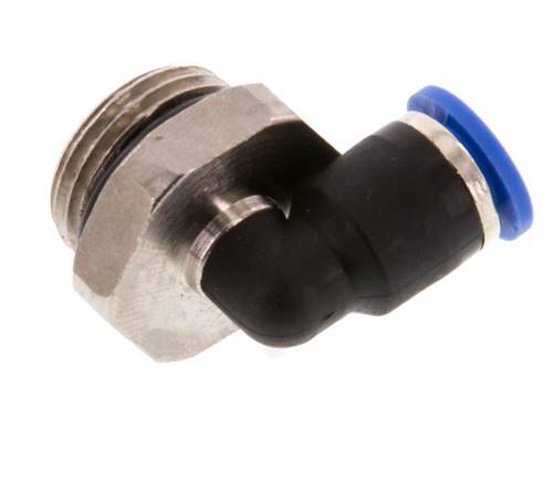 6mm x G3/8'' 90deg Elbow Push-in Fitting with Male Threads Brass/PA 66 NBR Short Sleeve Rotatable [2 Pieces]