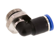 8mm x G3/8'' 90 graden L-verbinding Messing/PA 66 Insteekfitting Buitendraad Kort Draaibaar NBR [2 Stuks]