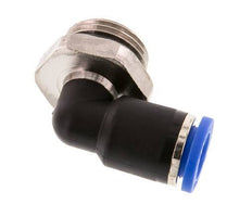 8mm x G3/8'' 90 graden L-verbinding Messing/PA 66 Insteekfitting Buitendraad Kort Draaibaar NBR [2 Stuks]