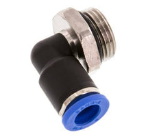 8mm x G3/8'' 90 graden L-verbinding Messing/PA 66 Insteekfitting Buitendraad Kort Draaibaar NBR [2 Stuks]