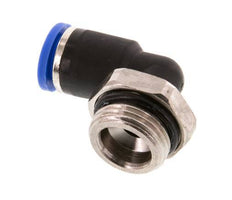 8mm x G3/8'' 90 graden L-verbinding Messing/PA 66 Insteekfitting Buitendraad Kort Draaibaar NBR [2 Stuks]