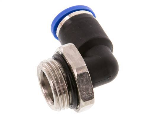 8mm x G3/8'' 90 graden L-verbinding Messing/PA 66 Insteekfitting Buitendraad Kort Draaibaar NBR [2 Stuks]