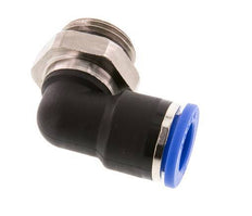 10mm x G3/8'' 90deg Elbow Push-in Fitting with Male Threads Brass/PA 66 NBR Short Sleeve Rotatable [2 Pieces]