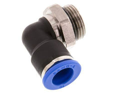 10mm x G3/8'' 90deg Elbow Push-in Fitting with Male Threads Brass/PA 66 NBR Short Sleeve Rotatable [2 Pieces]