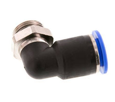 12mm x G3/8'' 90 graden L-verbinding Messing/PA 66 Insteekfitting Buitendraad Kort Draaibaar NBR [2 Stuks]
