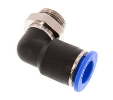 12mm x G3/8'' 90 graden L-verbinding Messing/PA 66 Insteekfitting Buitendraad Kort Draaibaar NBR [2 Stuks]
