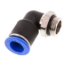 12mm x G3/8'' 90 graden L-verbinding Messing/PA 66 Insteekfitting Buitendraad Kort Draaibaar NBR [2 Stuks]