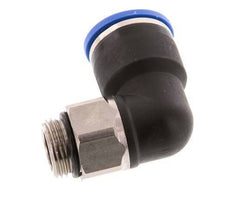 14mm x G3/8'' 90 graden L-verbinding Messing/PA 66 Insteekfitting Buitendraad Kort Draaibaar NBR