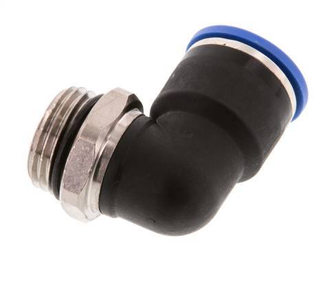 14mm x G1/2'' 90 graden L-verbinding Messing/PA 66 Insteekfitting Buitendraad Kort Draaibaar NBR