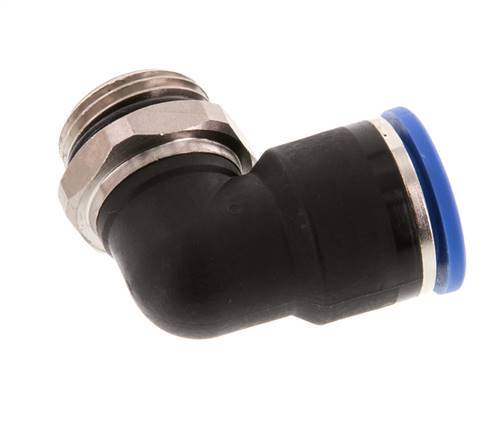 14mm x G1/2'' 90 graden L-verbinding Messing/PA 66 Insteekfitting Buitendraad Kort Draaibaar NBR