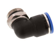 14mm x G1/2'' 90 graden L-verbinding Messing/PA 66 Insteekfitting Buitendraad Kort Draaibaar NBR