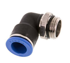 14mm x G1/2'' 90 graden L-verbinding Messing/PA 66 Insteekfitting Buitendraad Kort Draaibaar NBR