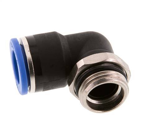 14mm x G1/2'' 90 graden L-verbinding Messing/PA 66 Insteekfitting Buitendraad Kort Draaibaar NBR