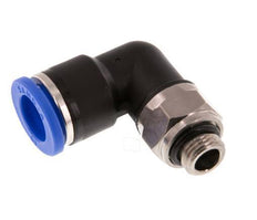 10mm x G1/8'' 90 graden L-verbinding Messing/PA 66 Insteekfitting Buitendraad Draaibaar NBR [2 Stuks]