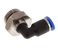 4mm x G1/4'' 90 graden L-verbinding Messing/PA 66 Insteekfitting Buitendraad Draaibaar NBR [2 Stuks]