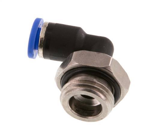 4mm x G1/4'' 90 graden L-verbinding Messing/PA 66 Insteekfitting Buitendraad Draaibaar NBR [2 Stuks]
