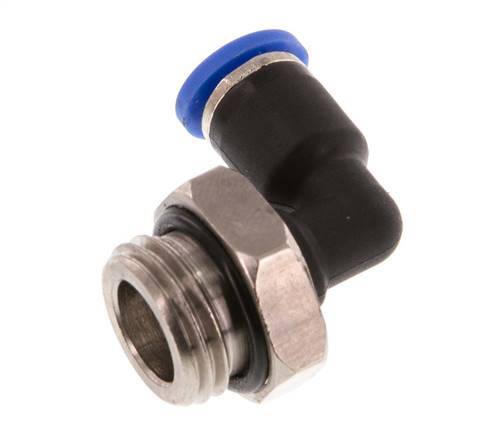 4mm x G1/4'' 90 graden L-verbinding Messing/PA 66 Insteekfitting Buitendraad Draaibaar NBR [2 Stuks]