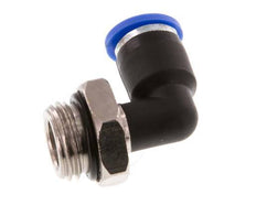 6mm x G1/4'' 90deg Elbow Push-in Fitting with Male Threads Brass/PA 66 NBR Rotatable [2 Pieces]