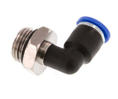 6mm x G1/4'' 90deg Elbow Push-in Fitting with Male Threads Brass/PA 66 NBR Rotatable [2 Pieces]