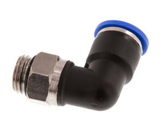 10mm x G1/4'' 90deg Elbow Push-in Fitting with Male Threads Brass/PA 66 NBR Rotatable [2 Pieces]