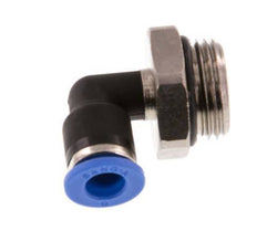 6mm x G3/8'' 90 graden L-verbinding Messing/PA 66 Insteekfitting Buitendraad Draaibaar NBR [2 Stuks]