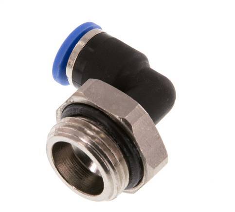 6mm x G3/8'' 90 graden L-verbinding Messing/PA 66 Insteekfitting Buitendraad Draaibaar NBR [2 Stuks]