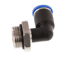 8mm x G3/8'' 90 graden L-verbinding Messing/PA 66 Insteekfitting Buitendraad Draaibaar NBR [2 Stuks]